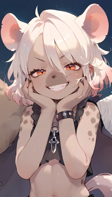 hyena girl,evil grin