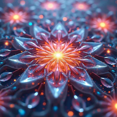 Create a texture that covers the entire 3D image similar to crystals from a kaleidoscope