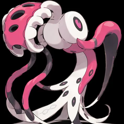 pkmn, black background, tentacles, clothes,
