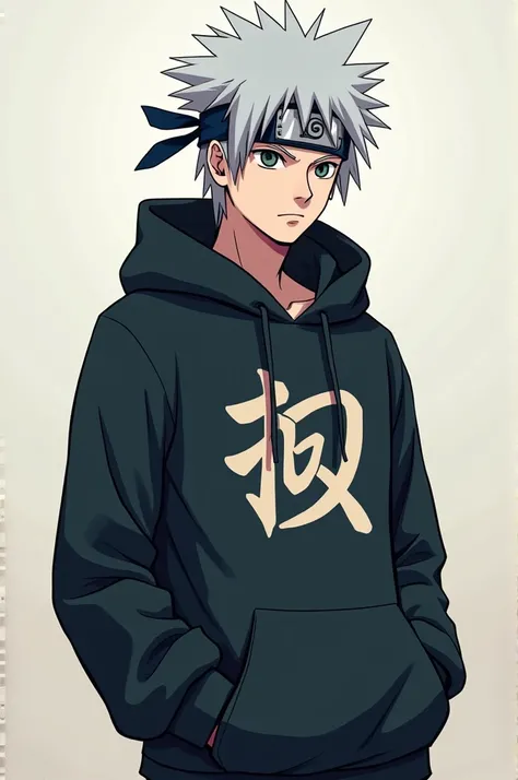 Kakashi wear a hoodie and hoodie name is Amrit