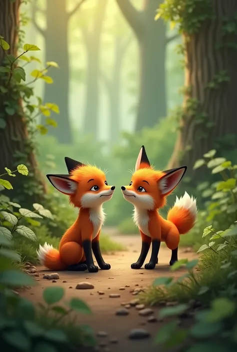 little foxes real image in nature