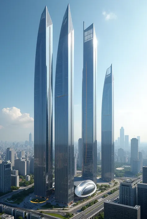 Modern and simple skyscrapers look a bit futuristic 