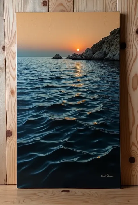 Epoxy resin and wood board with Black Sea 