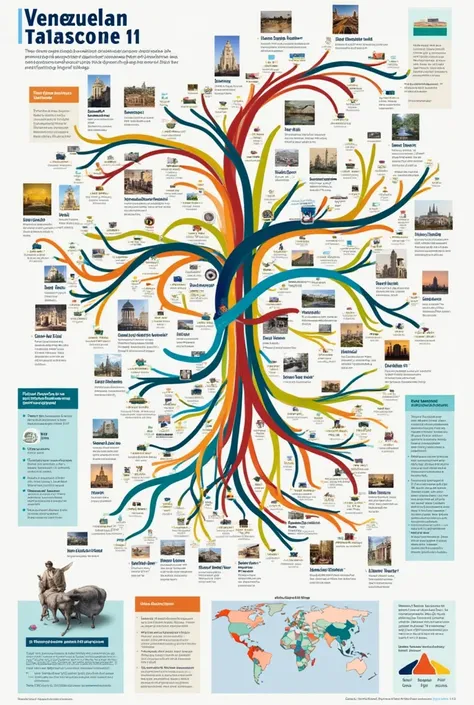 Make a mind map of the economy in Venezuela 