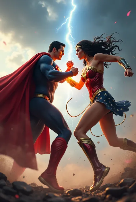 Fight superman vs wonderwoman