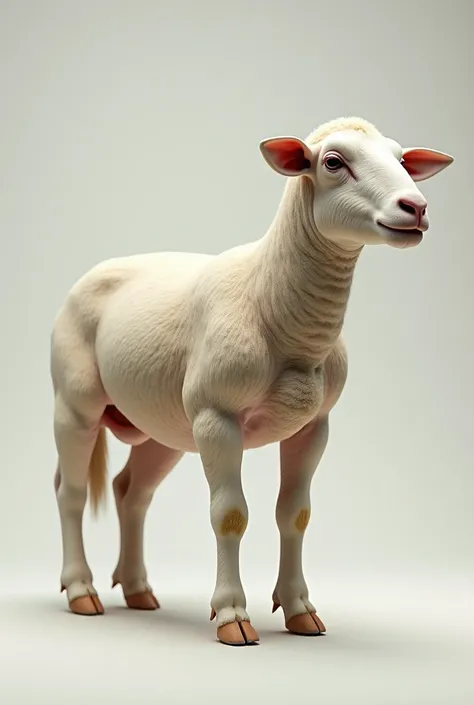 A sheep without fur