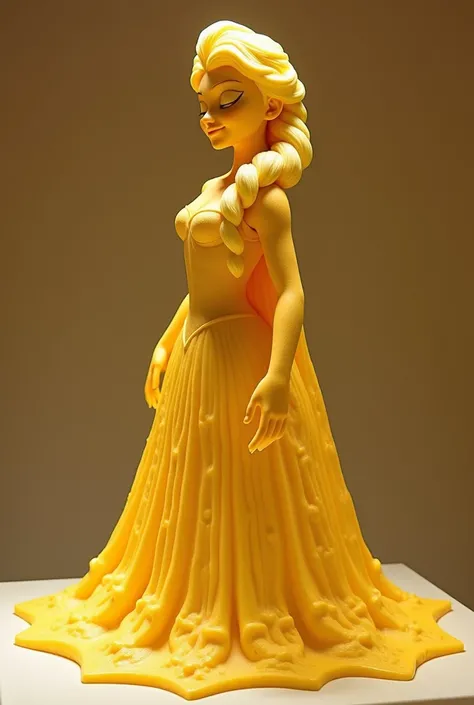 Make elsa from frozen yellow cheese