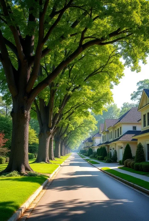 Trees in a high income area 