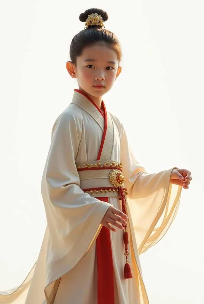 a boy, ancient chinese costume,  full body , sunlight, clear face, clean white background,   masterpiece ,  super detail , epic composition, Ultra HD,  high quality ,  background, official art, Uniforme 8k wallpaper,  super detail , 32 mil