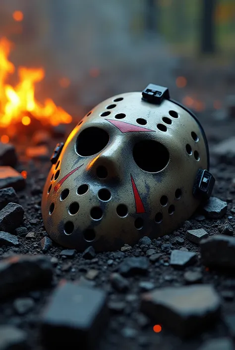 Jason mask destroyed and burned