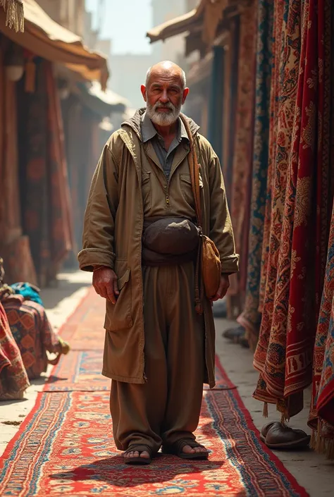 Bald man sells carpets
The Bald Carpet Merchant