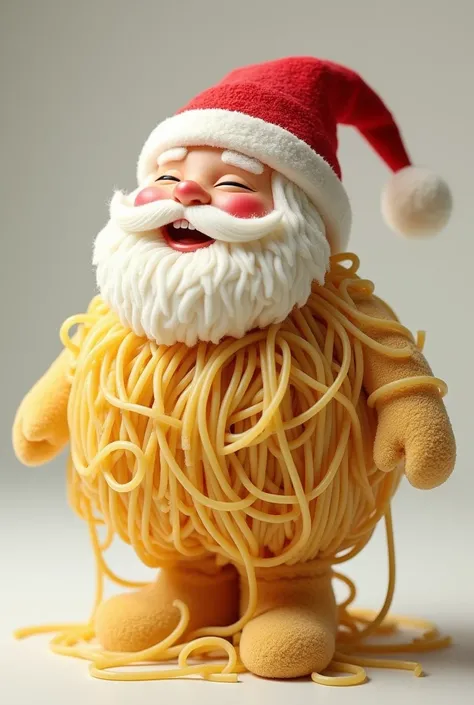 Make a Santa made of spaghetti barrigon