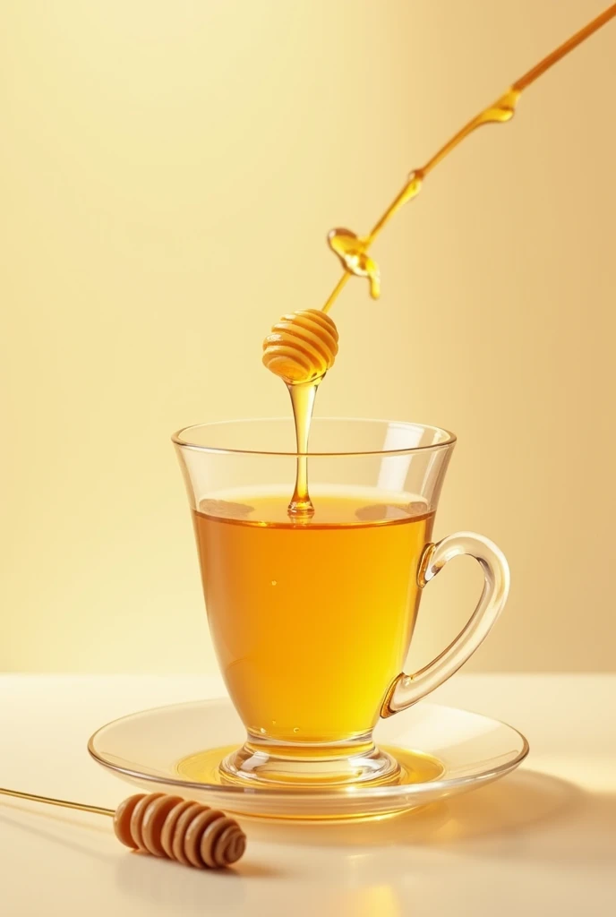 A cup with honey watering 