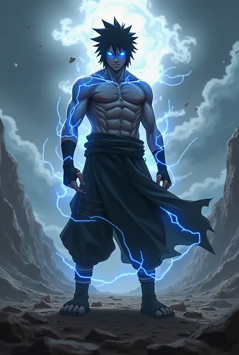 Sasuke in Baryon mode stand in the Battle field just like Naruto 