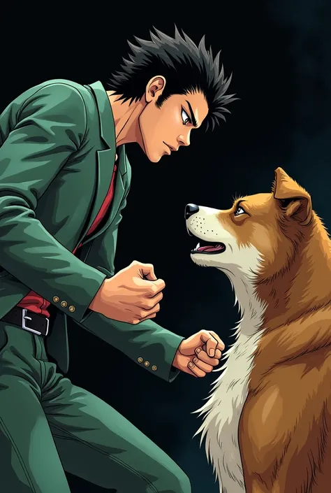 Profile photo of jotaro beating a dog from JoJo bizzare adventure anime