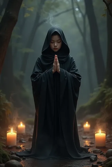 Black little ren pray 