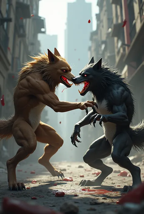 Battle of MC between humanoid dogs