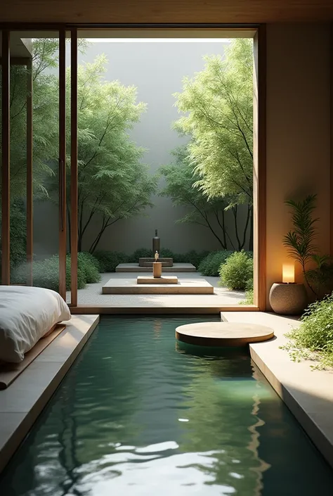 Zen Waterpool bedroom
