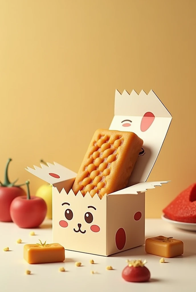 Creative and cute packaging of a bar to eat