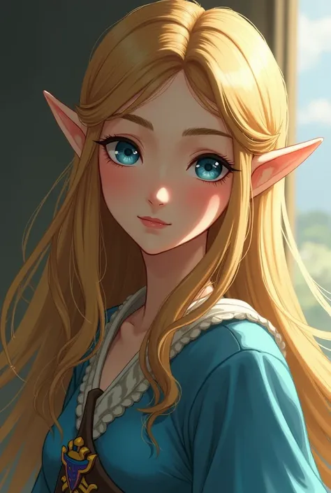 Zelda from Skyword sword, Animie realistic portrait