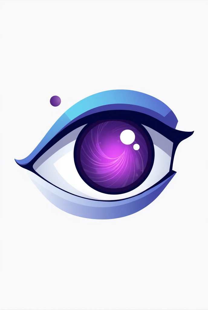 Image of a logo for a company called  "VISIONARY"  whose representative image is an animated eye ,  and which instead of a pupil has a purple planet