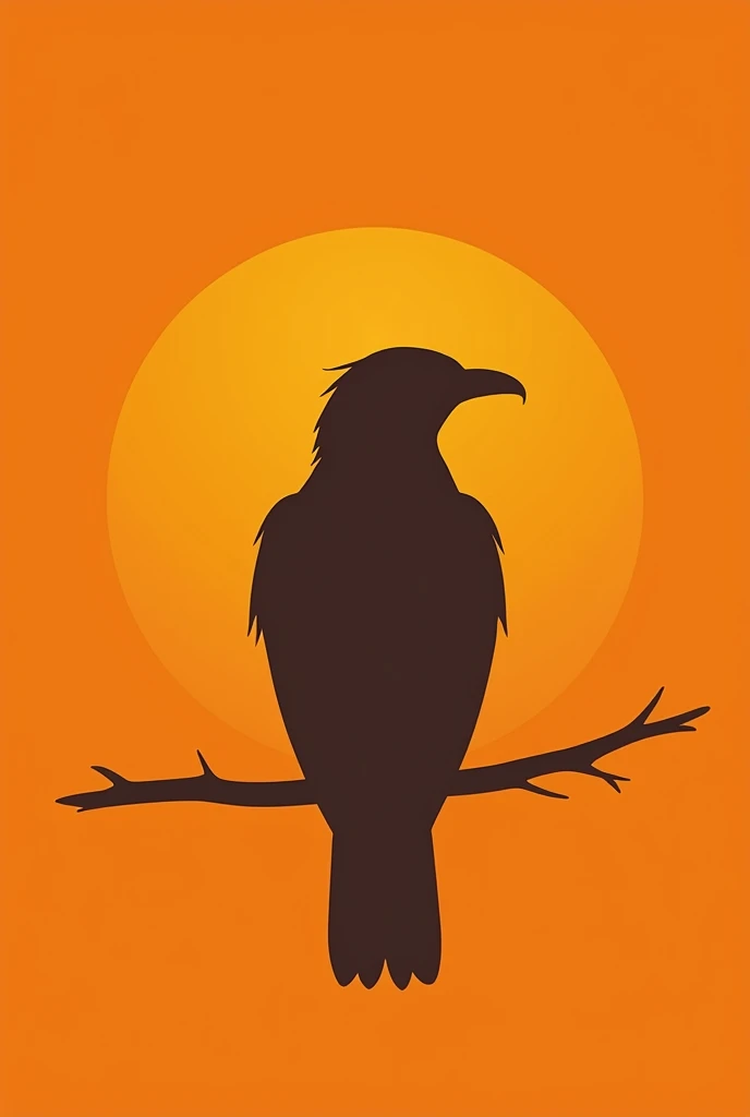 Create shirt art using the carcara that refers to summer and that is minimalist using orange. Leave the bird in that last image as a shadow