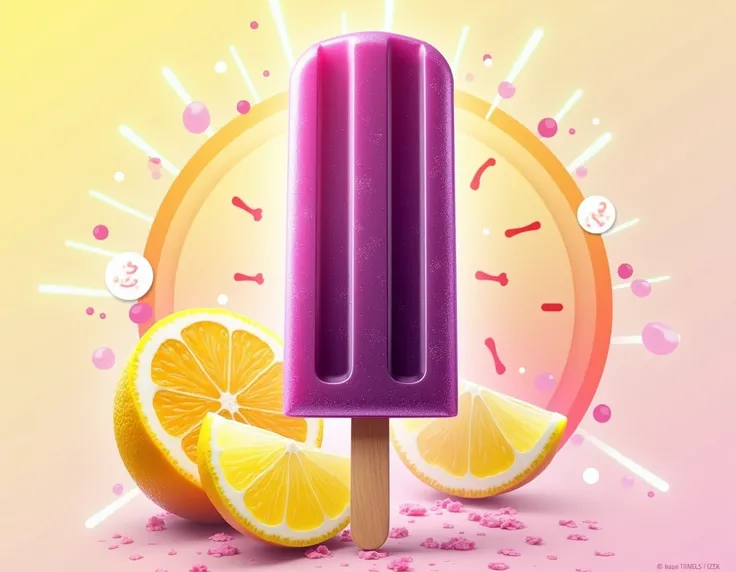 Create grape popsicle packaging,,lemon