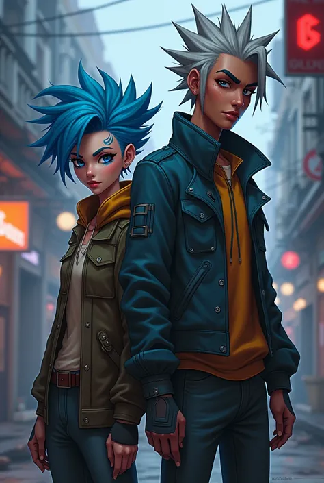 Ekko and jinx from arcane 