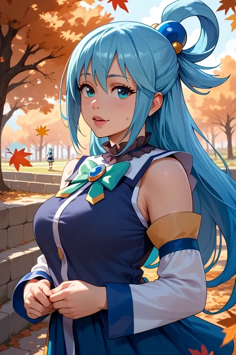 Aqua de Konosuba in autumn 