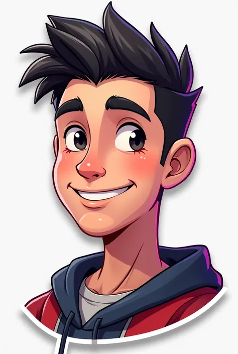 Make an icon for my Twitch channel Patrikote, 29-year-old man with short black hair