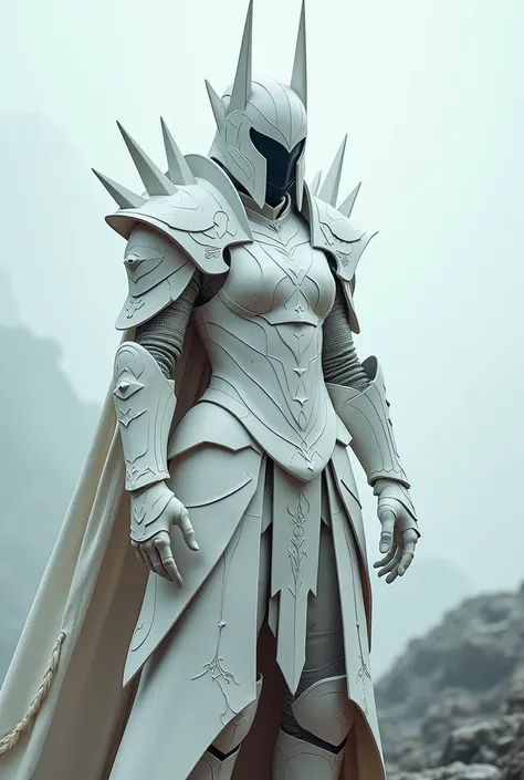 All-white Berserk Gothic Armor with 、 helmet for female users