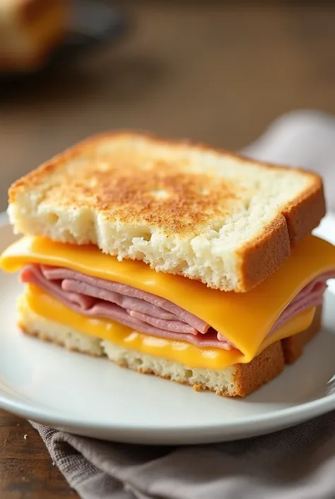  100 grams of butter
2 cups of flour
1 /2 tsp . de sal
2 tsp s.  baking powder
1 / 2 cup of cornstarch
An egg
1 / 2 cups of milk approx. .
 200 grams of powdered sugar
250 grams of sandwich cheese
250 grams of ham