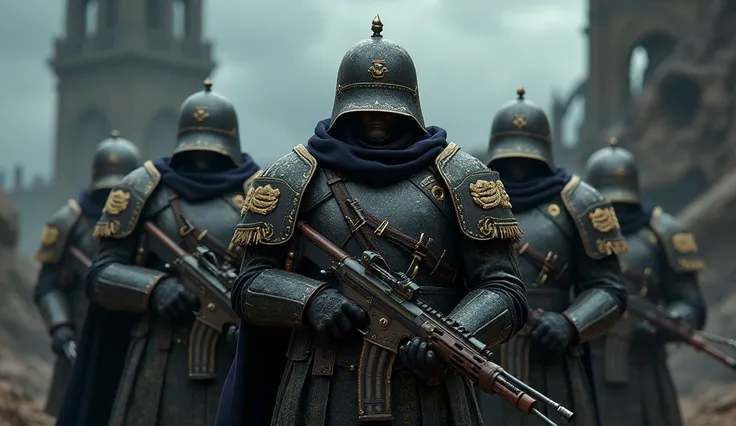 prussian soldiers in warhammer 40k style