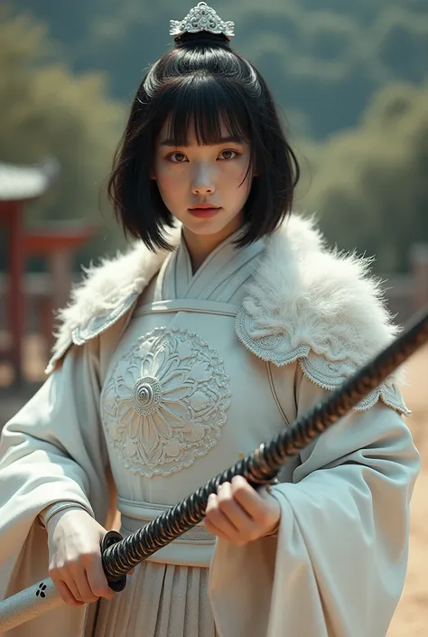 ( best quality,4K,8k, high definition ,masterpiece:1.2), Very detailed,(Realistic,photoRealistic,photo-Realistic:1.37),Japanese beauty in her 20s, full body、Textured short bob haircut、Nipples、 perfect anatomy 、 depth of writing,Intricate White Heavy Metal ...