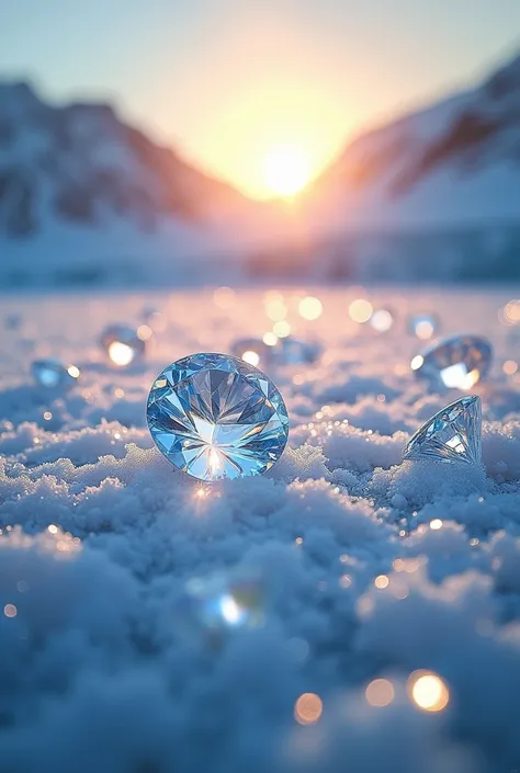 It generates diamonds like the rays of the sun in a glacier