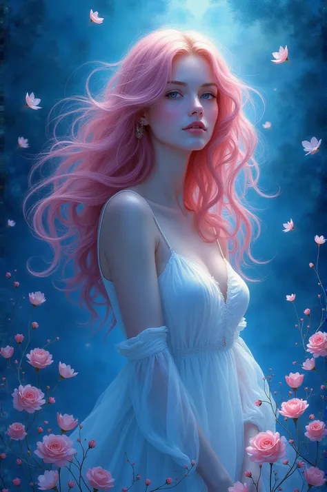 The cover of a book called Blue and Rose
