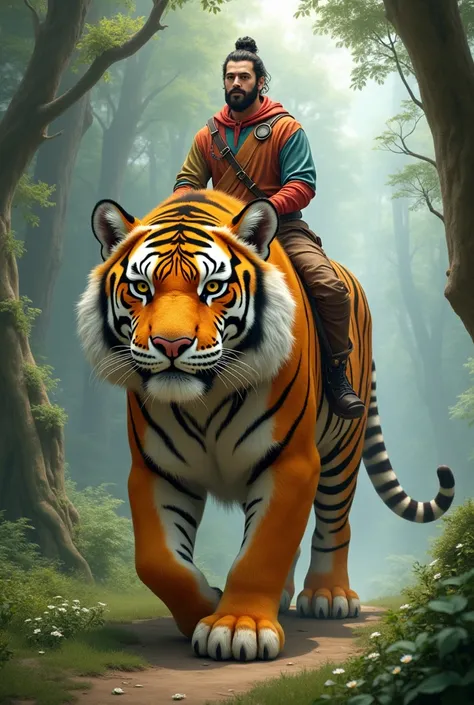 A cute big tiger ride parameter 