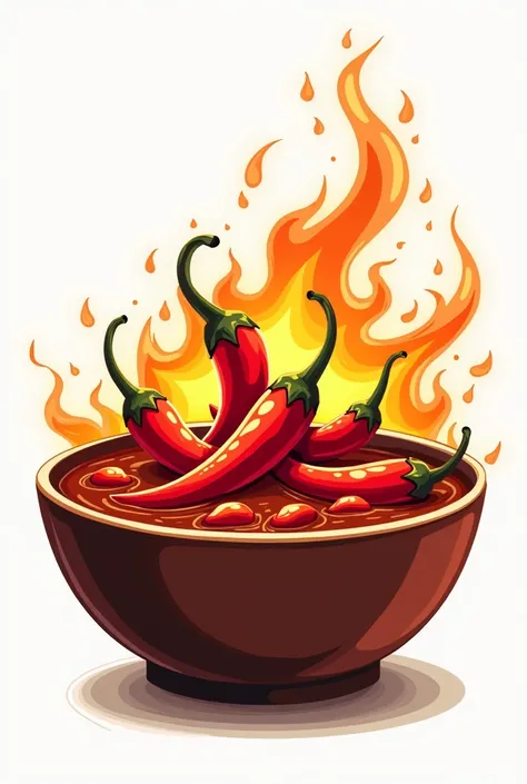 Chili with fire vector graphic