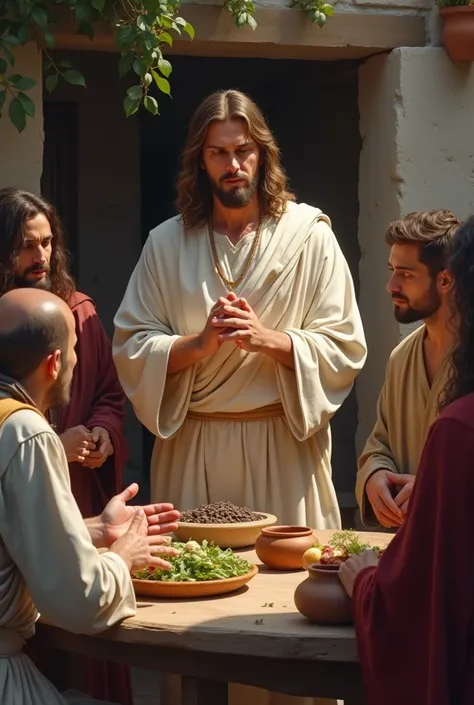 Jesus teaching how to cook 