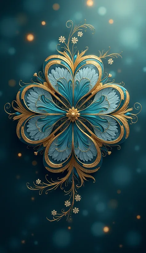  Ornate Clover 、 Gold Clover 、Gorgeous and flowing、HD Mobile Phone Wallpapers、 Sleek design 、 mobile phone wallpaper HD 、Wallpaper telephone、 complicated、Clover and Gold 、Magnificent art、 swirling four-leaf clover 、 golden four-leaf clover 、 4K HD high def...