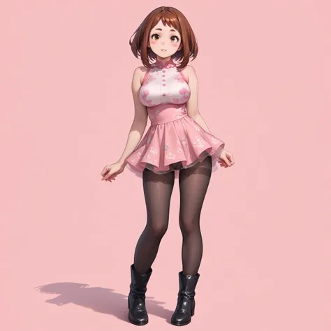 score_9, score_8_up, score_7_up, score_6_up, score_5_up, score_4_up, source_anime, hyper_realistic illustration, (solo), (full_body_shot:1.2), (full body)

ochako uraraka, brown eyes, brown hair, short hair, blush, blush stickers,solo focus, big breasts, b...