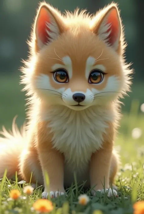 A 22-year-old Japanese college student transforms into a good-haired baby wolf