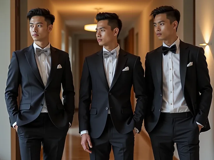 The scene changes and the 3 brothers, wearing LIRENN ,  get ready to attend a special event .  The clothes are perfectly suited to both informal and formal moments. Casual clothing such as for going out to parties as for going out to the street analyze wel...