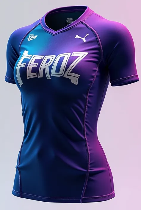 Bone Design Shirt, shirt, volleyball uniform, negro, purple, blue, Letters that say FEROZ , short sleeve, volleyball uniform mujer, volleyball uniform hombre 