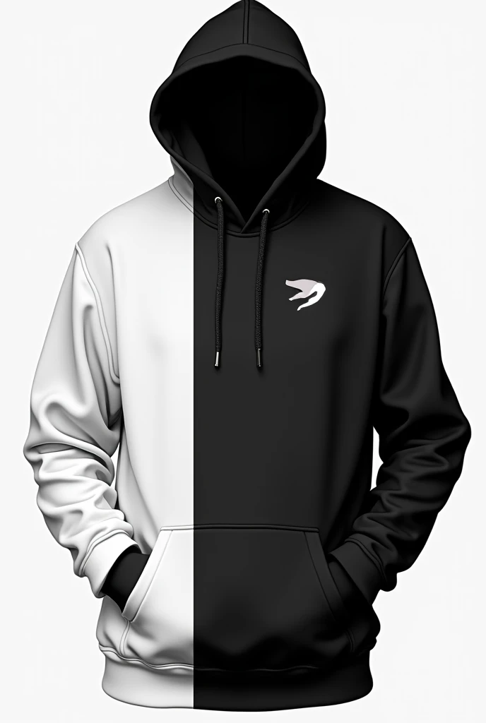 Customize a hoodie with  black and white colour more aesthetic