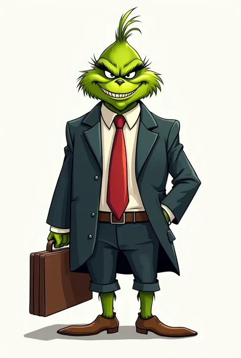 Create me a Grinch lawyer to put on a t-shirt print 
