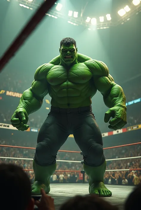 hulk wwe calling in the ring
