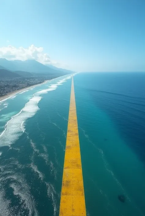  draw a line above sea level that is 68.78 km off the Colombian coast 


