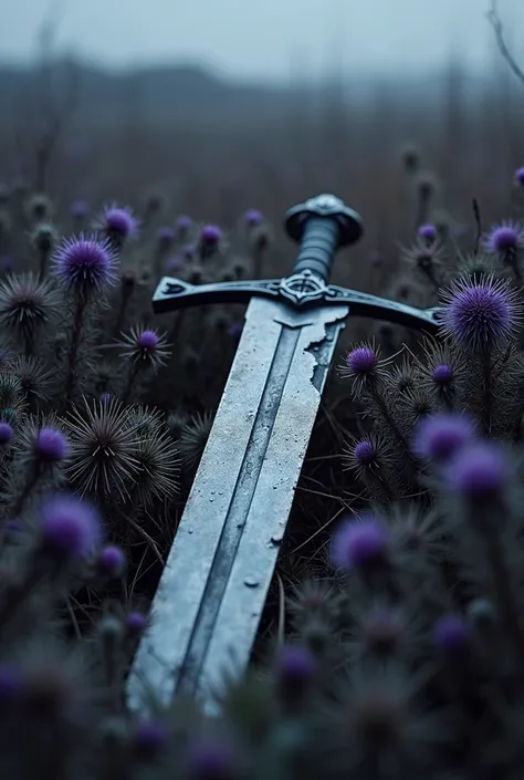 Take the broken sword of Lord of the rings, Narsil, and surround it with thistles