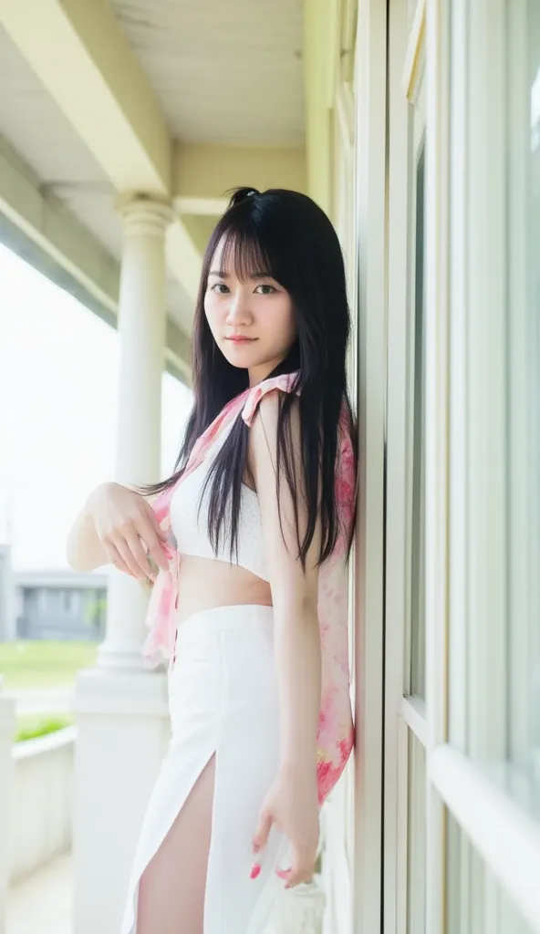 1 girl, (wear fashionable light-colored spring clothes:1.2),  portrait of a very beautiful japanese idol, 
( raw photo,  best qu...